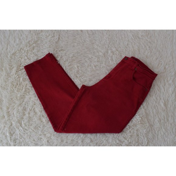Vintage 90s Red Cotton/lycra Jeans size‎ 10 | 32 waist - Picture 9 of 10